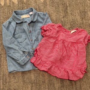 Zara girl 18-24 month tops